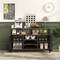 55-Inch Buffet Sideboard with 8-Bottle Wine Racks and Wine Glass Holders